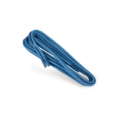 Afbeelding van Gewaxte Ronde Schoenveters van Kaps, Stijlvolle Voor Nette Schoenen (pakschoenen) en Casual Schoenen, Gemaakt in Europa (75 cm 29 inch 4 to 5 paar vetergaatjes / 52 Blauw)