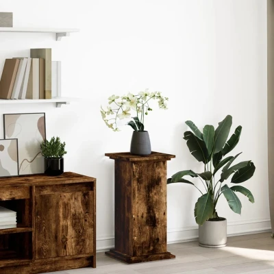 Afbeelding van vidaXL Sokkel met opbergruimte 31x30x60 cm bewerkt hout gerookt eiken