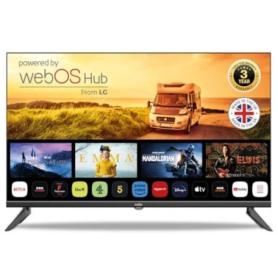 Afbeelding van Cello 32 Zoll Smart Camping Reise TV 12 Volt Triple Tuner Bluetooth. Disney+ Netflix, Apple TV+ Prime Video Paramount+ Caravans HGVS Boote Modell 2023