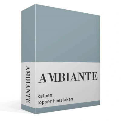 Afbeelding van Hoeslaken 1 Persoons 80x200 Ambiante Katoen Blauw