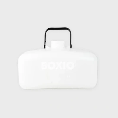 Afbeelding van BOXIO Reserve jerrycan van 5 liter voor nieuw model 2024 TOILET urine met draaggreep en inhoud