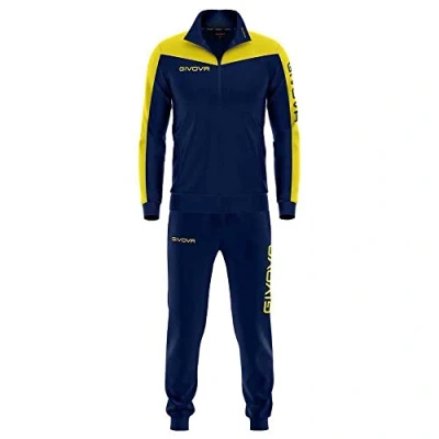 Afbeelding van Givova TR036 0407 M Roma Triacetaat pak, Blauw/Geel,