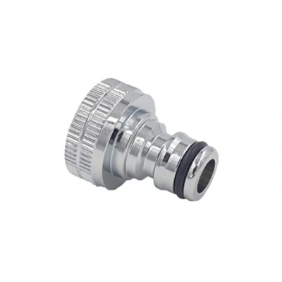 Afbeelding van SpiceFlow Apparaataansluitstuk/kraanverbinder, chroom/messing, 3/4 inch binnendraad, 1/2 Gardena compatibel