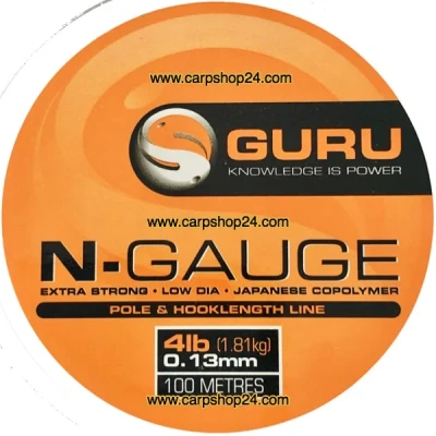 Afbeelding van Guru N Gauge Pole &amp; Hooklenght Line 100m Maat : 0.13mm