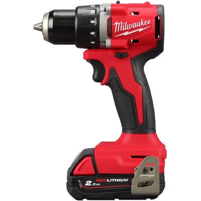 Afbeelding van Milwaukee M18 BLDDRC 202C boorschroefmachine 60Nm compact brushless, 2 x 2,0 Ah 4933492833