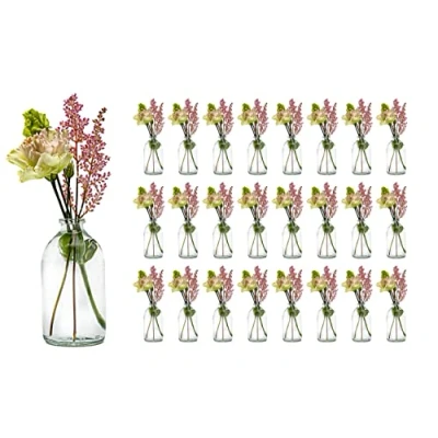 Afbeelding van Casavetro Mini vaas, glazen flesjes, kleine tafelvazen, set glas, decoratieve flessen, vazen, bruiloftsdecoratie