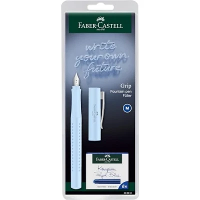 Afbeelding van Faber Castell 202034 Vulpen Grip 2010 New Harmony, Federberite M, incl. inktpatronen, op kleur gesorteerd