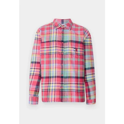 Afbeelding van Tommy Jeans Overhemd lichtblauw / citroen lila magenta