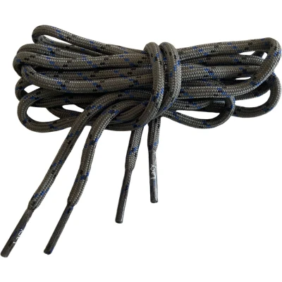 Afbeelding van Schoenveter Rond grijs blauw 110cm lang x4mm breed