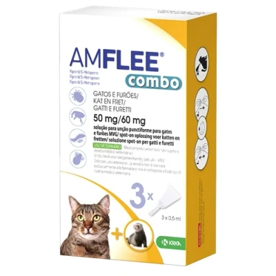 Afbeelding van Krka Amflee Combo Spot On Kat / Fret 50 MG 3 PIP