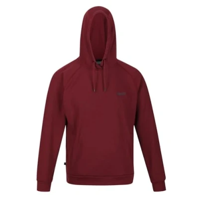 Afbeelding van De Regatta Kassian Fleece outdoortrui heren woleffect met capuchon Donkerrood