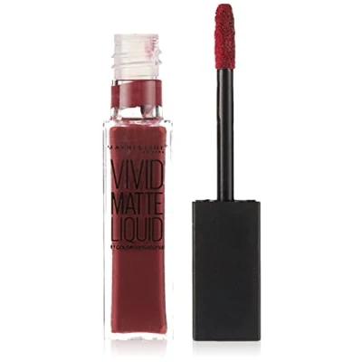 Afbeelding van Maybelline Vivid Matte Liquid 45 Posessed Plum Paars Lippenstift
