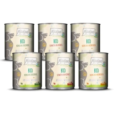 Afbeelding van MjAMjAM Premium natvoer voor honden natuurlijk lekker The BIO Box, 6er Pack (6 x 800g), graanvrij