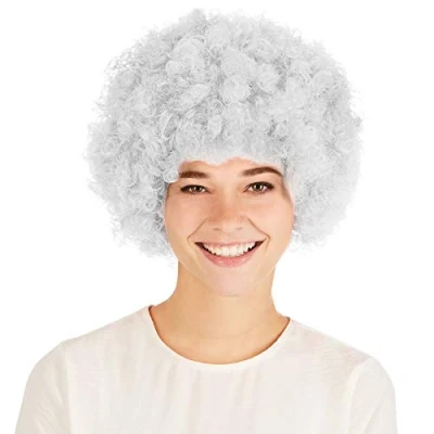 Afbeelding van dressforfun pruik clown Afro wit verkleedkleding kostuum halloween verkleden feestkleding carnavalskleding carnaval feestkledij partykleding 303639