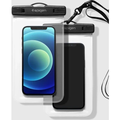 Afbeelding van Spigen A601 Universeel Waterdicht hoesje Transparant 2 Pack