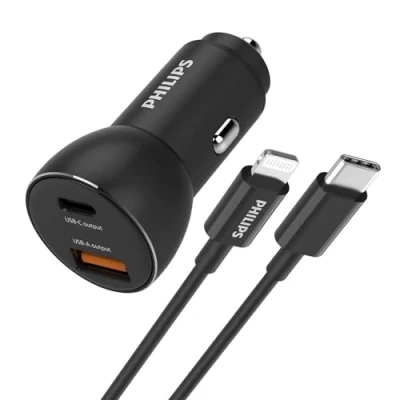 Afbeelding van Autolader Usb A + C Lightning Dlp2521L/04