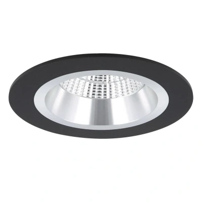 Afbeelding van Yphix Bolzano Inbouwspot Zwart/aluminium Rond Verdiept 1 Lichtpunt Ø 93mm LEDdirect.nl