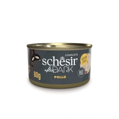 Afbeelding van Schesir After Dark, kip in pastei, natvoer voor volwassen katten (12 blikjes à 80 g)