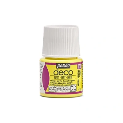 Afbeelding van Verf citroengeel acryl mat dekkend 45 ml déco Pébéo