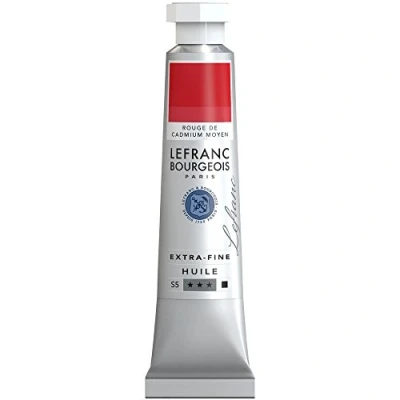Afbeelding van Lefranc Bourgeois 404937 Extra fijne olieverf met hoogwaardige kunstenaarspigmenten, lichtecht, verouderingsbestendig 20ml Tube, Cadmium Red Medium