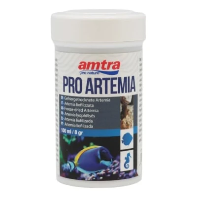 Afbeelding van Amtra Pro Artemia 100% Zuivere Bevriezing Gedroogd Cubed Salina Voedsel Voor Zoetwater En Mariene Vis 100ml