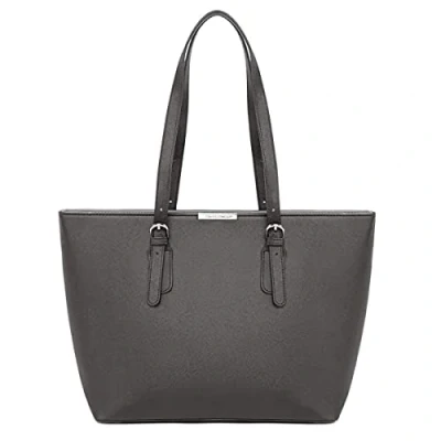 Afbeelding van David Jones Dames Grote Tote Handtas Groot Schoudertas Shopper PU Leer Draagtas Boodschappentas Schooltas Werktas Businesstas Laptoptas Vrouwen Meisje Grijs