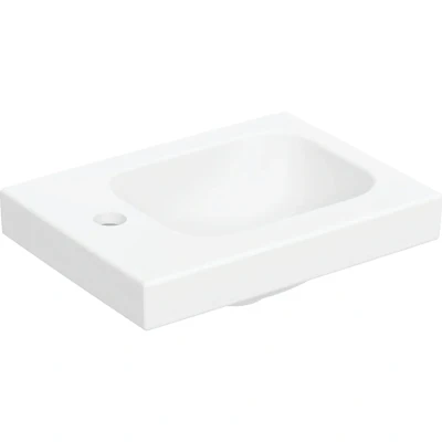 Afbeelding van Geberit icon light fontein met kraangat links zonder overloop afleg 38x28cm mat wit 501 831 jt 1