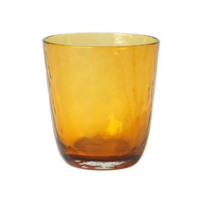 Afbeelding van Broste Copenhagen Hammered drinkglas 33,5 cl Amber