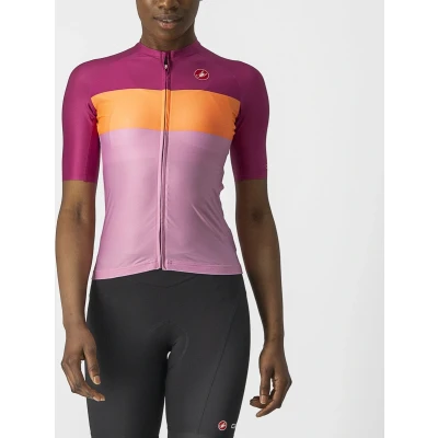 Afbeelding van Castelli Fietsshirt Korte Mouwen Dames Roze Paars AERO PRO W JERSEY PINK CORAL FLASH MAGENTA S