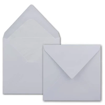 Afbeelding van Gustav Neuser Enveloppen, 75 stuks, hoogwit, vierkant, 145 x mm (14,5 14,5 cm), gevoerd, 100 gram per m², natte plakrand met puntige klep