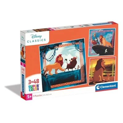 Afbeelding van Clementoni Supercolor Disney 25323 The Lion King 3 48 stuks, kinderen 5 jaar, koning van de leeuwen, ontwikkelt observatievermogen, logica, handmatigheid, cartoon puzzel, Made in Italy, 2532,