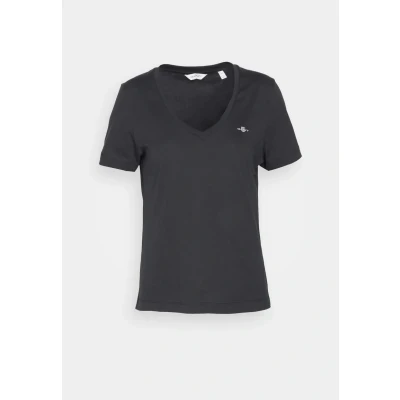 Afbeelding van GANT REG Shield Tshirt basic, Dames, Maat: XS, Black