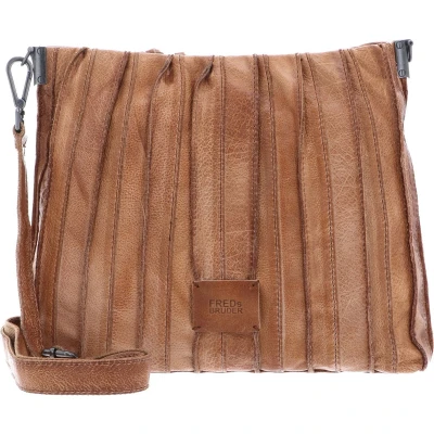 Afbeelding van FREDsBRUDER Leren Schoudertas Izzle Buckle Shoulderbag Dark Camel Bruine