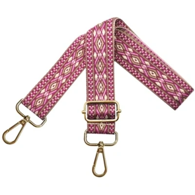 Afbeelding van Verstelbare schouderriem voor dames, draagriem, tassenriem om te wisselen, tasriem breed 3,8 cm met gouden karabijnhaak, schoudertas, handtassen, roze, N17