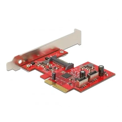 Afbeelding van Delock PCI Express Card to 2 x internal USB 3.2 Gen key A 20 pin female