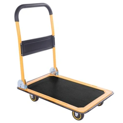 Afbeelding van MaxWorks 80876 28&quot; x 18,7&quot; 33&quot; Opvouwbare Platform Truck Push Dolly 330lbs. Gewichtscapaciteit met zwenkwielen