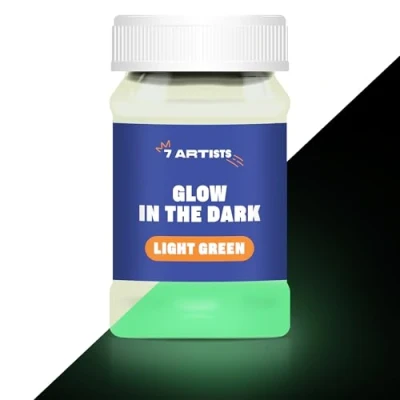 Afbeelding van 7 Artists Fluorescente Verf in het Donker Lichtgroen 100 ml Glow the Dark Black Light Lichtgevende Neon Schilderijen Paint