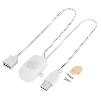 Afbeelding van Mini PIR Infrarood Bewegingsmelder Sensorschakelaar, LED strip USB interface Automatische Schakelaar, voor Bewegingsgeactiveerde/Automatische Verlichting(wit)