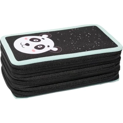 Afbeelding van EBERHARD FABER 577475 etui Triple Decker, met 36 schrijfgerei, pennenetui Panda 3 ritssluitingen