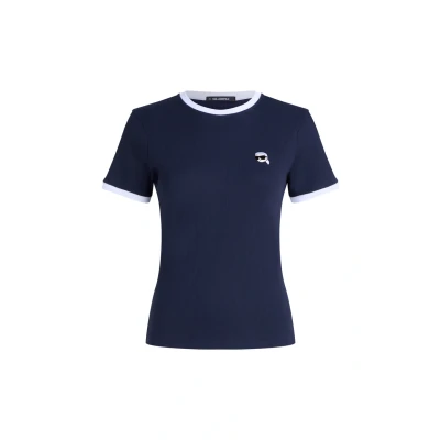 Afbeelding van Karl Lagerfeld Shirt donkerblauw / zwart wit