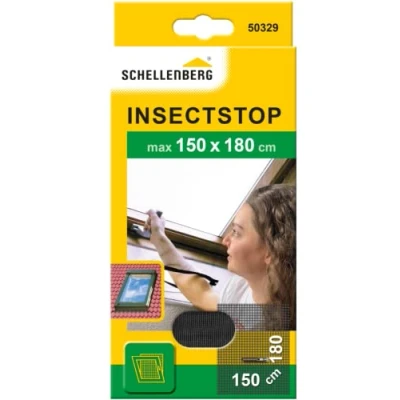 Afbeelding van Schellenberg 50329 horrengaas voor dakramen met ritssluiting, 150 x 180 cm, antraciet