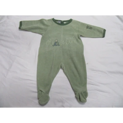 Afbeelding van petit bateau , unie pyjama eponge groen ou es tu ? 6 maand 67