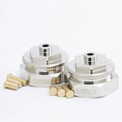 Afbeelding van BLUMKRAFT 2 stuks radiatoradapters M28 x 1,5 vrouwelijk op thermostaat/thermostaatkop M30 stekker M28F M30M