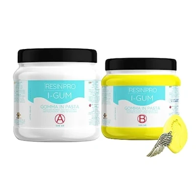 Afbeelding van Resin Pro ® Pasta Van Siliconenrubber I GUM Voor Mallen Compatibel met Hars, Was, Gips, Zeep of Cement, niet giftig, twee componenten A + B, 500 g, Hardheid 38 Shores