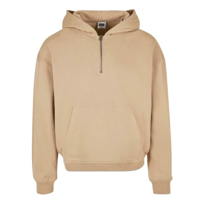 Afbeelding van Urban Classics Boxy Zip Hoodie, Heren, Maat: Large, Unionbeige