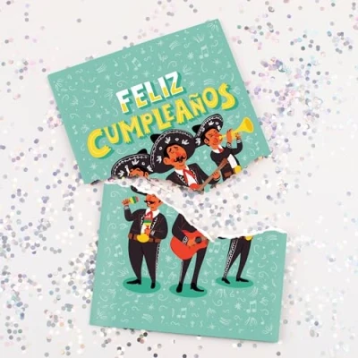 Afbeelding van Feliz Cumpleaños Kaart Grappige Verjaardags Nonstop muziek &amp; Glitters!