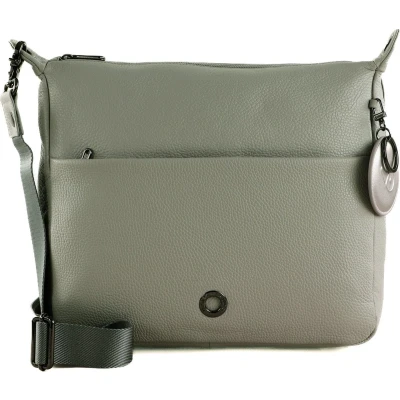 Afbeelding van Mandarina Duck Mellow Leather schoudertas voor dames, 32 x 28 10 (L H b), Grijs (Paarl), 32x28x10 W)