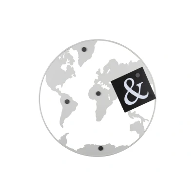Afbeelding van Pt Memobord World Map Wit 50x0,6cm