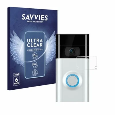 Afbeelding van Savvies (6 Stuks) Schermbeschermer voor Ring Doorbell 2 (Lens) Screen Protector Ultra Transparant