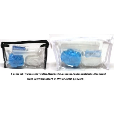 Afbeelding van Rojafit Budget Toilettasset 5 Delig Blauw ( afmeting: 30 x 7 19 cm.)